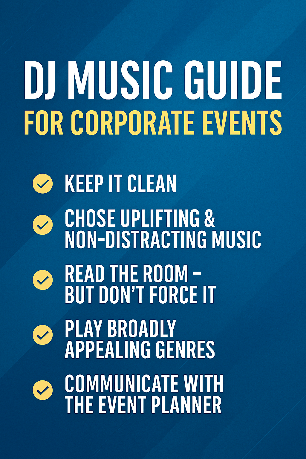 DJ Music Guide for Corporate Events – Create the Right Vibe for Business Parties
